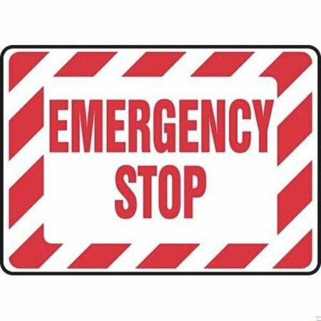 ACCUFORM SAFETY SIGN EMERGENCY STOP 10 in  X 14 in MELC519VP